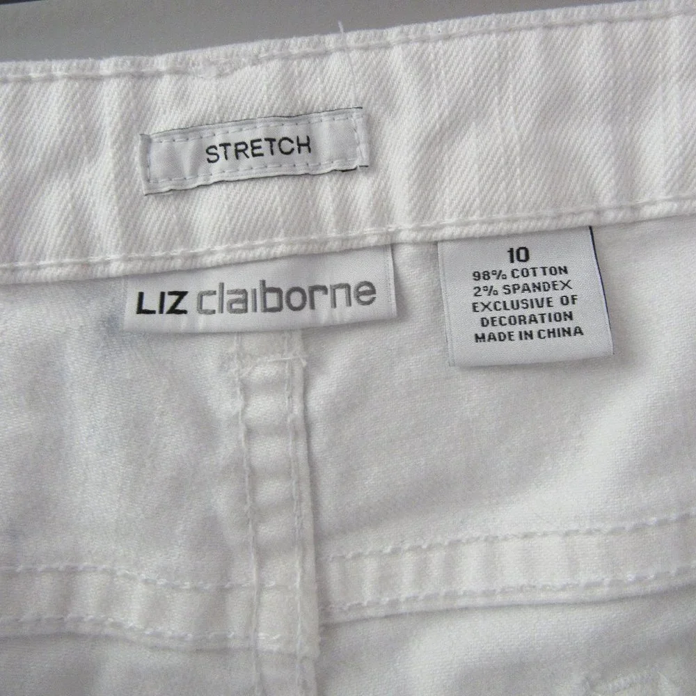 Liz Claiborne White Jeans Size 10 - Picture 15 of 16